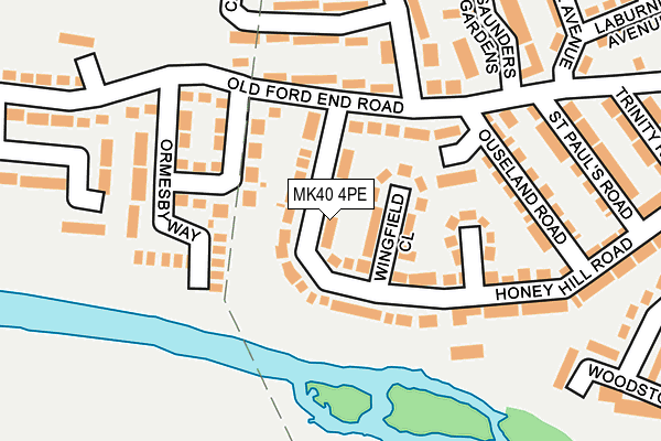 MK40 4PE map - OS OpenMap – Local (Ordnance Survey) MK40 4PE map - OS OpenMap – Local (Ordnance Survey)