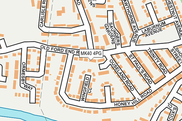 MK40 4PG map - OS OpenMap – Local (Ordnance Survey) MK40 4PG map - OS OpenMap – Local (Ordnance Survey)
