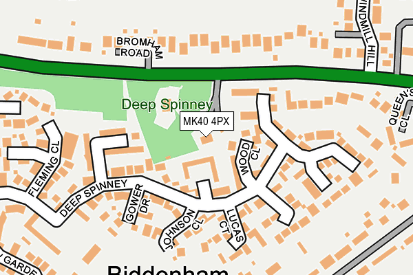 MK40 4PX map - OS OpenMap – Local (Ordnance Survey) MK40 4PX map - OS OpenMap – Local (Ordnance Survey)