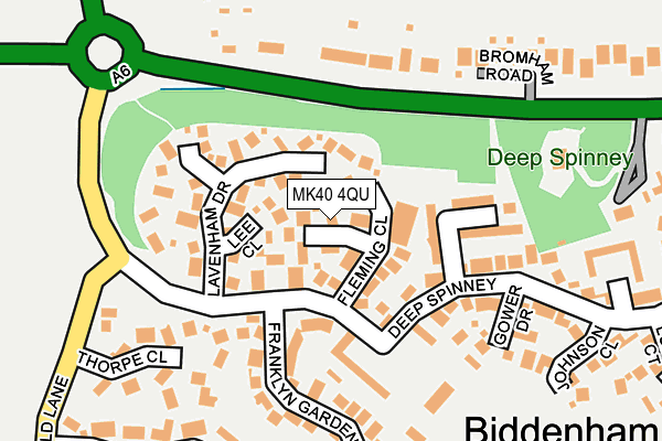 MK40 4QU map - OS OpenMap – Local (Ordnance Survey)