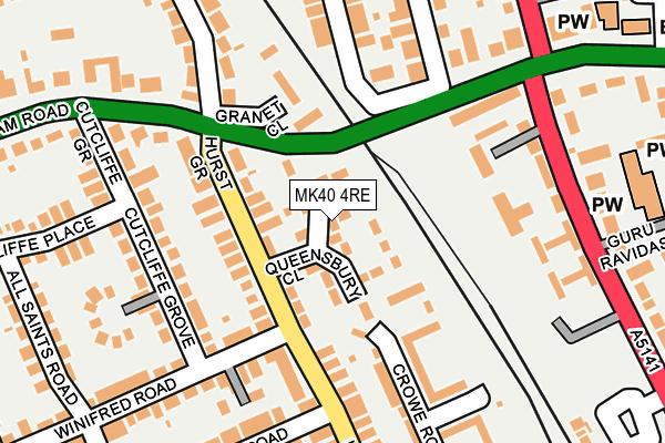 MK40 4RE map - OS OpenMap – Local (Ordnance Survey) MK40 4RE map - OS OpenMap – Local (Ordnance Survey)