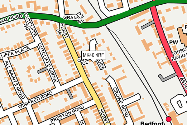 MK40 4RF map - OS OpenMap – Local (Ordnance Survey) MK40 4RF map - OS OpenMap – Local (Ordnance Survey)