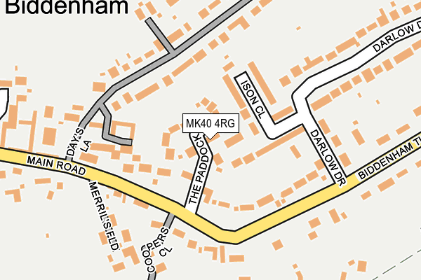 MK40 4RG map - OS OpenMap – Local (Ordnance Survey) MK40 4RG map - OS OpenMap – Local (Ordnance Survey)