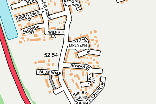 MK40 4SN map - OS OpenMap – Local (Ordnance Survey) MK40 4SN map - OS OpenMap – Local (Ordnance Survey)