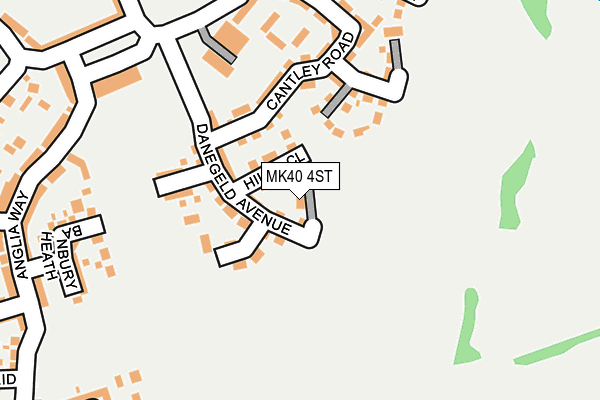MK40 4ST map - OS OpenMap – Local (Ordnance Survey)