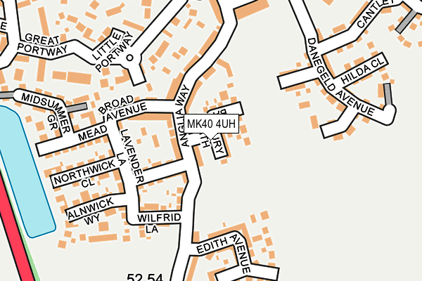 MK40 4UH map - OS OpenMap – Local (Ordnance Survey) MK40 4UH map - OS OpenMap – Local (Ordnance Survey)