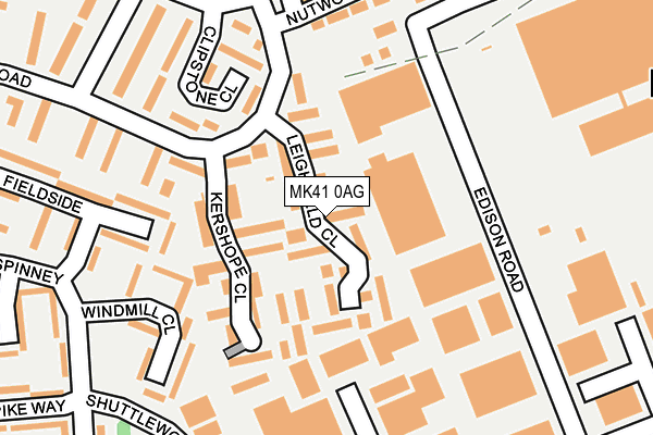 MK41 0AG map - OS OpenMap – Local (Ordnance Survey) MK41 0AG map - OS OpenMap – Local (Ordnance Survey)