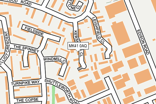 MK41 0AQ map - OS OpenMap – Local (Ordnance Survey) MK41 0AQ map - OS OpenMap – Local (Ordnance Survey)
