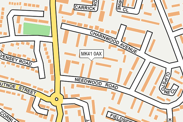 MK41 0AX map - OS OpenMap – Local (Ordnance Survey) MK41 0AX map - OS OpenMap – Local (Ordnance Survey)