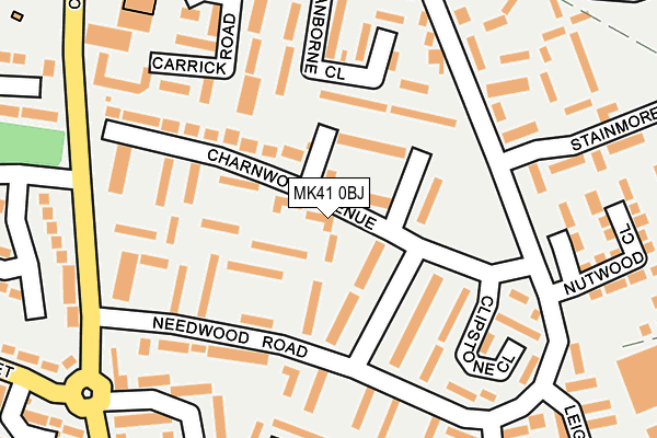 MK41 0BJ map - OS OpenMap – Local (Ordnance Survey) MK41 0BJ map - OS OpenMap – Local (Ordnance Survey)