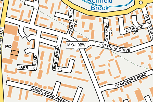 MK41 0BW map - OS OpenMap – Local (Ordnance Survey) MK41 0BW map - OS OpenMap – Local (Ordnance Survey)