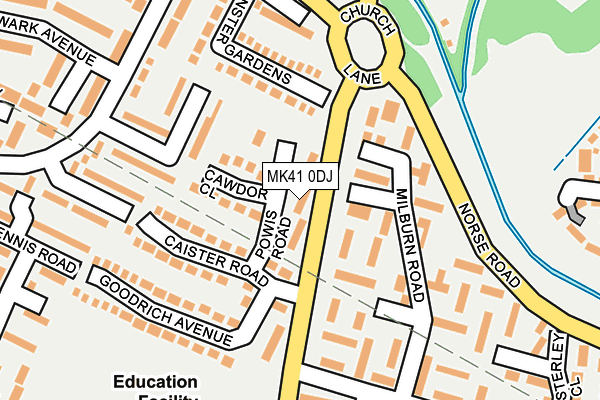 MK41 0DJ map - OS OpenMap – Local (Ordnance Survey) MK41 0DJ map - OS OpenMap – Local (Ordnance Survey)