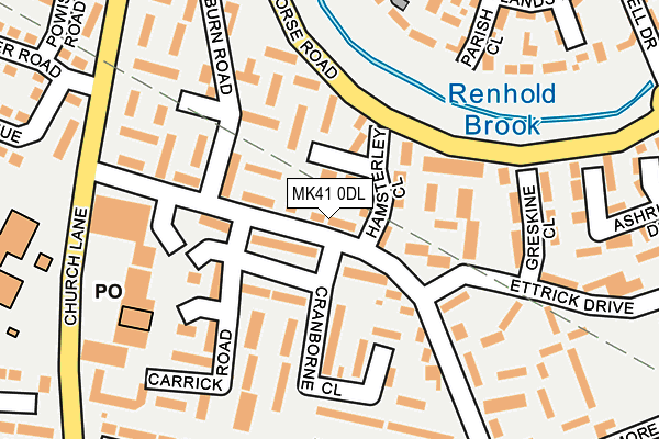 MK41 0DL map - OS OpenMap – Local (Ordnance Survey)
