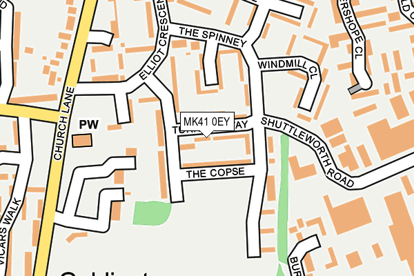 MK41 0EY map - OS OpenMap – Local (Ordnance Survey) MK41 0EY map - OS OpenMap – Local (Ordnance Survey)