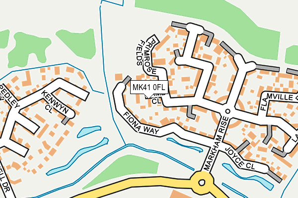 MK41 0FL map - OS OpenMap – Local (Ordnance Survey) MK41 0FL map - OS OpenMap – Local (Ordnance Survey)