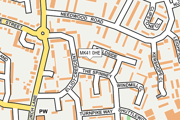 MK41 0HE map - OS OpenMap – Local (Ordnance Survey) MK41 0HE map - OS OpenMap – Local (Ordnance Survey)