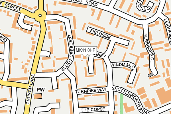 MK41 0HF map - OS OpenMap – Local (Ordnance Survey) MK41 0HF map - OS OpenMap – Local (Ordnance Survey)