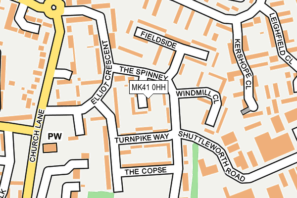 MK41 0HH map - OS OpenMap – Local (Ordnance Survey) MK41 0HH map - OS OpenMap – Local (Ordnance Survey)