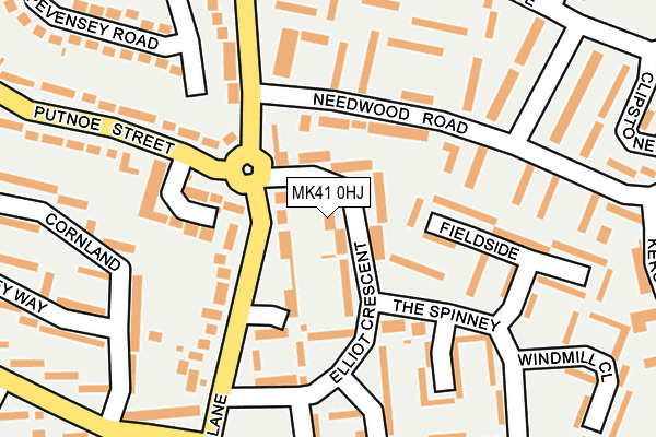 MK41 0HJ map - OS OpenMap – Local (Ordnance Survey) MK41 0HJ map - OS OpenMap – Local (Ordnance Survey)