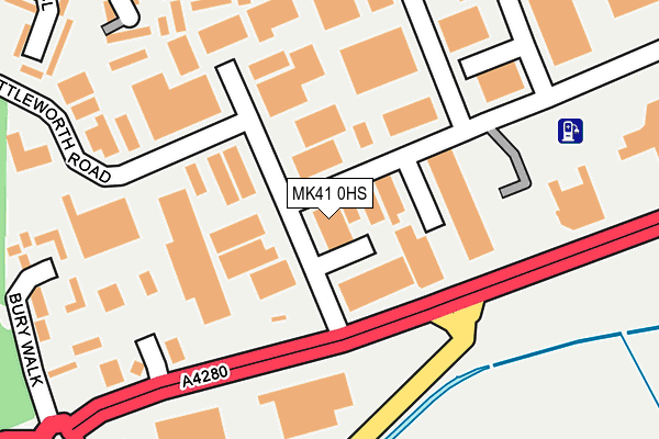 MK41 0HS map - OS OpenMap – Local (Ordnance Survey) MK41 0HS map - OS OpenMap – Local (Ordnance Survey)