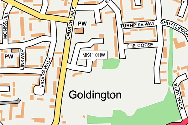 MK41 0HW map - OS OpenMap – Local (Ordnance Survey) MK41 0HW map - OS OpenMap – Local (Ordnance Survey)