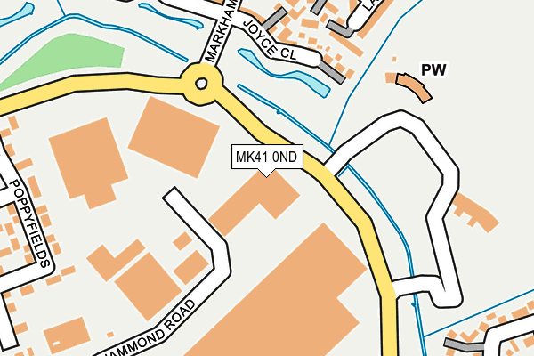 MK41 0ND map - OS OpenMap – Local (Ordnance Survey) MK41 0ND map - OS OpenMap – Local (Ordnance Survey)