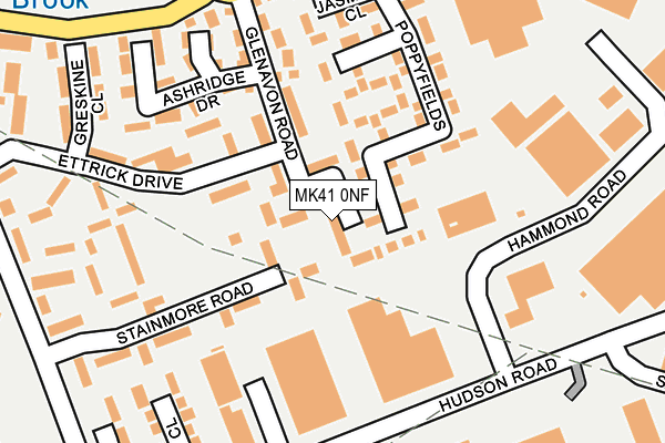 MK41 0NF map - OS OpenMap – Local (Ordnance Survey) MK41 0NF map - OS OpenMap – Local (Ordnance Survey)