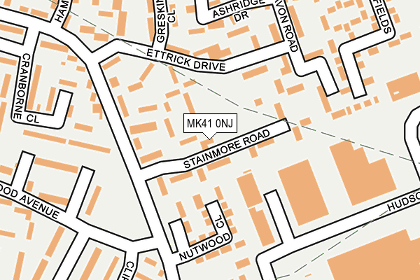 MK41 0NJ map - OS OpenMap – Local (Ordnance Survey) MK41 0NJ map - OS OpenMap – Local (Ordnance Survey)