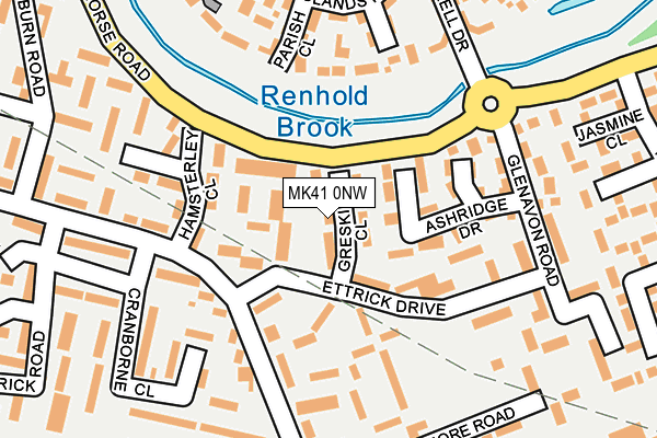 MK41 0NW map - OS OpenMap – Local (Ordnance Survey) MK41 0NW map - OS OpenMap – Local (Ordnance Survey)