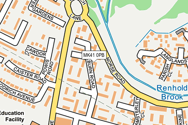 MK41 0PB map - OS OpenMap – Local (Ordnance Survey) MK41 0PB map - OS OpenMap – Local (Ordnance Survey)