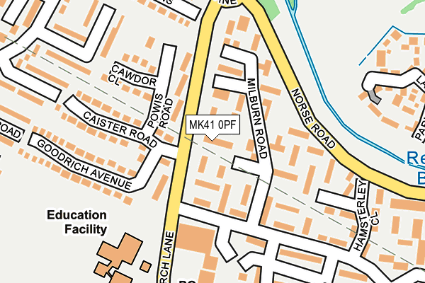 MK41 0PF map - OS OpenMap – Local (Ordnance Survey) MK41 0PF map - OS OpenMap – Local (Ordnance Survey)