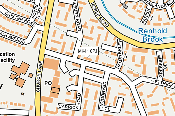 MK41 0PJ map - OS OpenMap – Local (Ordnance Survey) MK41 0PJ map - OS OpenMap – Local (Ordnance Survey)