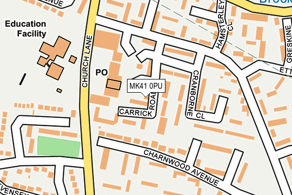 MK41 0PU map - OS OpenMap – Local (Ordnance Survey) MK41 0PU map - OS OpenMap – Local (Ordnance Survey)