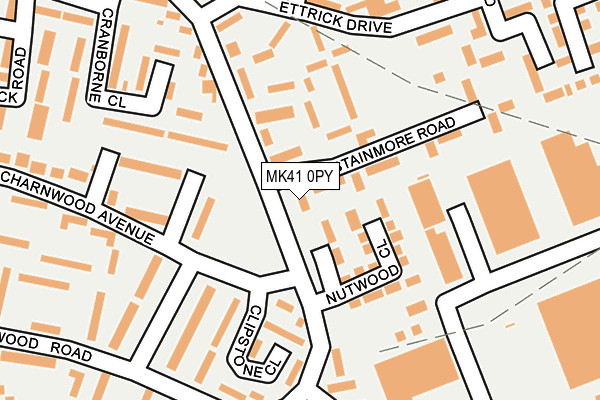 MK41 0PY map - OS OpenMap – Local (Ordnance Survey) MK41 0PY map - OS OpenMap – Local (Ordnance Survey)