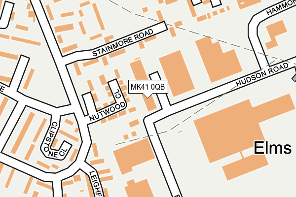 MK41 0QB map - OS OpenMap – Local (Ordnance Survey) MK41 0QB map - OS OpenMap – Local (Ordnance Survey)