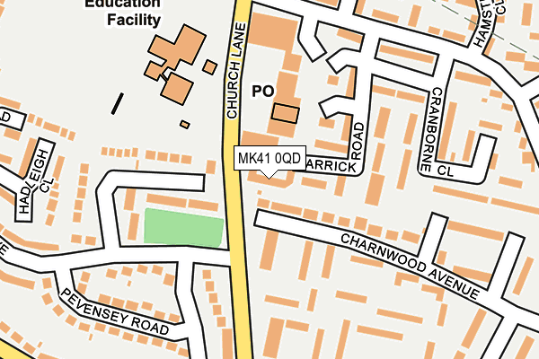 MK41 0QD map - OS OpenMap – Local (Ordnance Survey) MK41 0QD map - OS OpenMap – Local (Ordnance Survey)