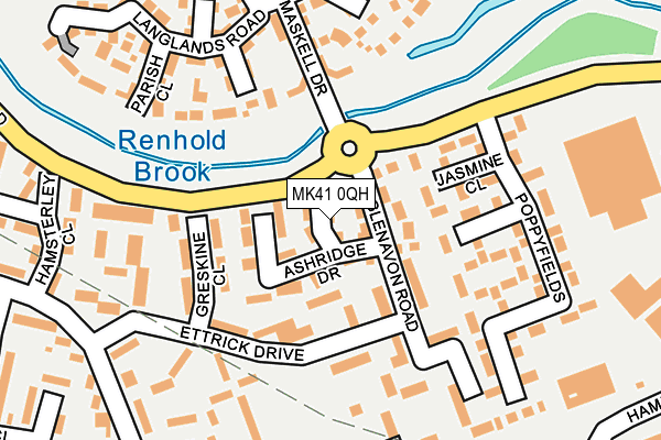 MK41 0QH map - OS OpenMap – Local (Ordnance Survey) MK41 0QH map - OS OpenMap – Local (Ordnance Survey)
