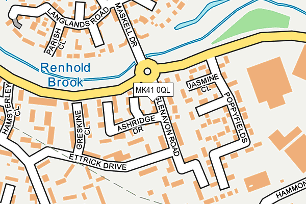 MK41 0QL map - OS OpenMap – Local (Ordnance Survey) MK41 0QL map - OS OpenMap – Local (Ordnance Survey)