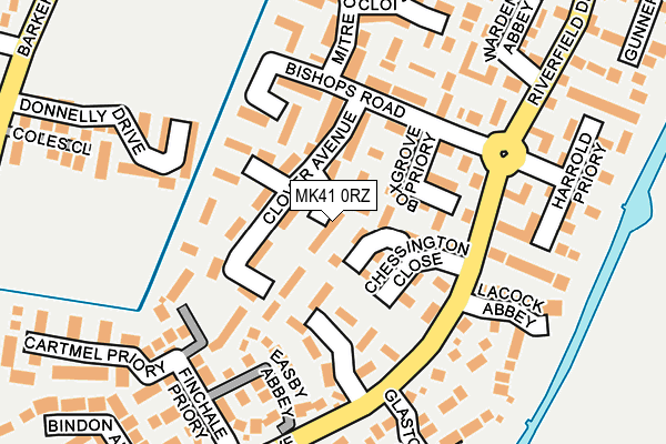 MK41 0RZ map - OS OpenMap – Local (Ordnance Survey) MK41 0RZ map - OS OpenMap – Local (Ordnance Survey)