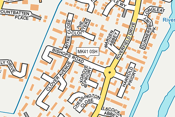 MK41 0SH map - OS OpenMap – Local (Ordnance Survey) MK41 0SH map - OS OpenMap – Local (Ordnance Survey)