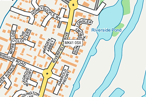 MK41 0SX map - OS OpenMap – Local (Ordnance Survey) MK41 0SX map - OS OpenMap – Local (Ordnance Survey)