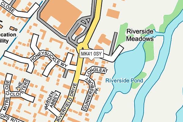 MK41 0SY map - OS OpenMap – Local (Ordnance Survey) MK41 0SY map - OS OpenMap – Local (Ordnance Survey)