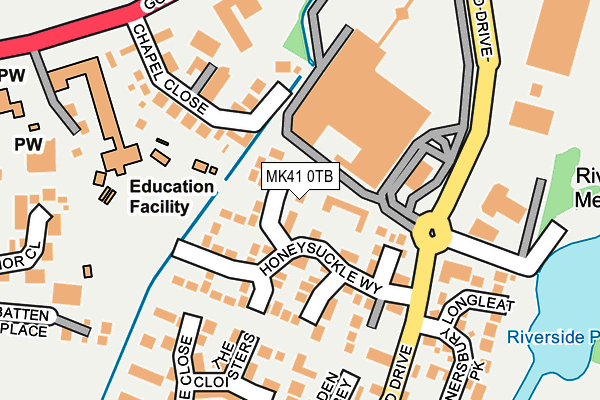MK41 0TB map - OS OpenMap – Local (Ordnance Survey) MK41 0TB map - OS OpenMap – Local (Ordnance Survey)