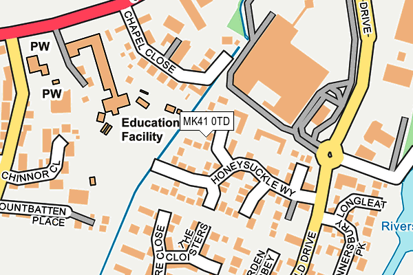 MK41 0TD map - OS OpenMap – Local (Ordnance Survey) MK41 0TD map - OS OpenMap – Local (Ordnance Survey)