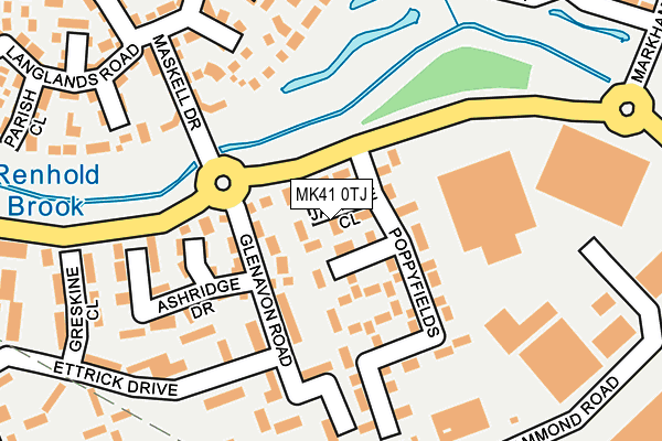 MK41 0TJ map - OS OpenMap – Local (Ordnance Survey) MK41 0TJ map - OS OpenMap – Local (Ordnance Survey)