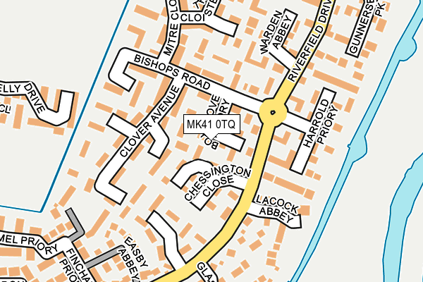 MK41 0TQ map - OS OpenMap – Local (Ordnance Survey) MK41 0TQ map - OS OpenMap – Local (Ordnance Survey)