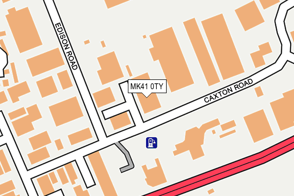 MK41 0TY map - OS OpenMap – Local (Ordnance Survey) MK41 0TY map - OS OpenMap – Local (Ordnance Survey)