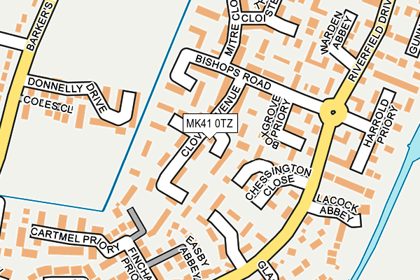 MK41 0TZ map - OS OpenMap – Local (Ordnance Survey) MK41 0TZ map - OS OpenMap – Local (Ordnance Survey)