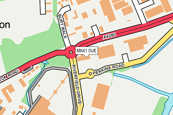 MK41 0UE map - OS OpenMap – Local (Ordnance Survey) MK41 0UE map - OS OpenMap – Local (Ordnance Survey)