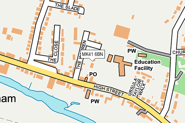 MK41 6BN map - OS OpenMap – Local (Ordnance Survey)